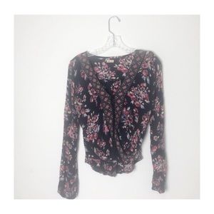 Hollister Floral top in Navy